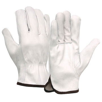 Pyramex GL3001K Select Grain Goatskin Leather Driver Gloves, Natural