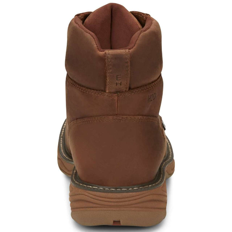 Justin Men's Rush 6" Waterproof EH Soft Toe Boots, SE465, Brown
