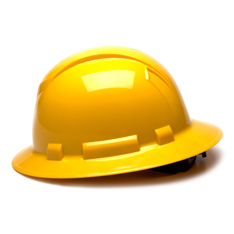 Custom Pyramex Ridgeline Full Brim Hard Hat, 4-Point Ratchet Suspension