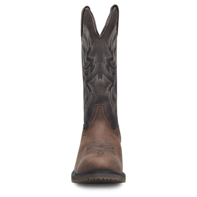 Double-H Men's Tascosa 12" Waterproof Plain Toe Western Boots, DH4158, Brown