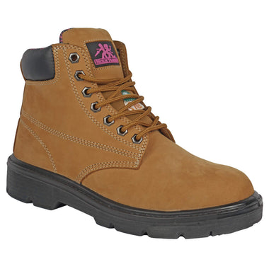 Moxie Trades Women's Alice 6" Tan Steel Toe Boots, MT50161, Tan