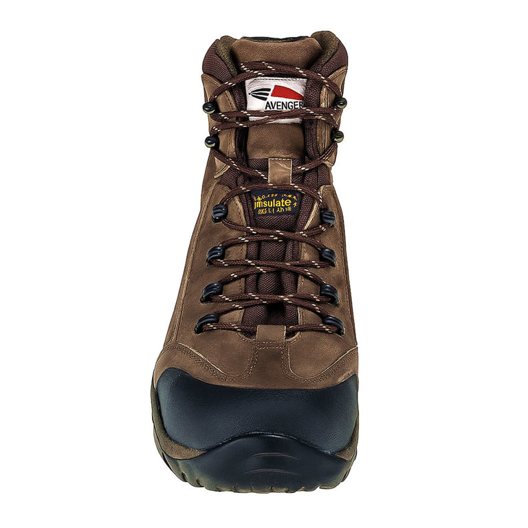 Avenger Men's Hiker Waterproof Insulated EH Composite Toe Boots, A7264, Brown