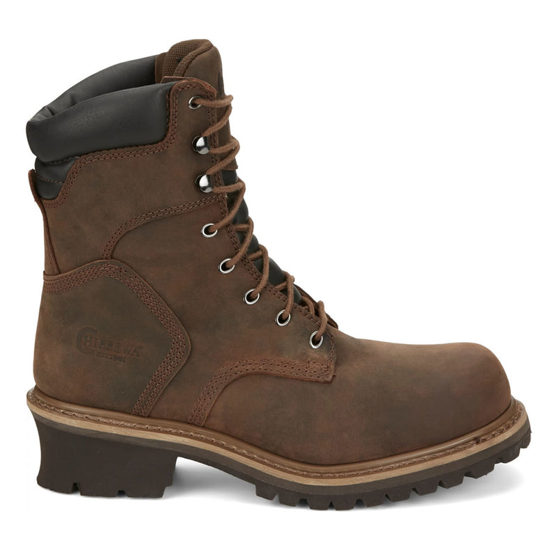 Chippewa Men's Hador 8" Logger Insulated EH Steel Toe Boots, 55025, Brown