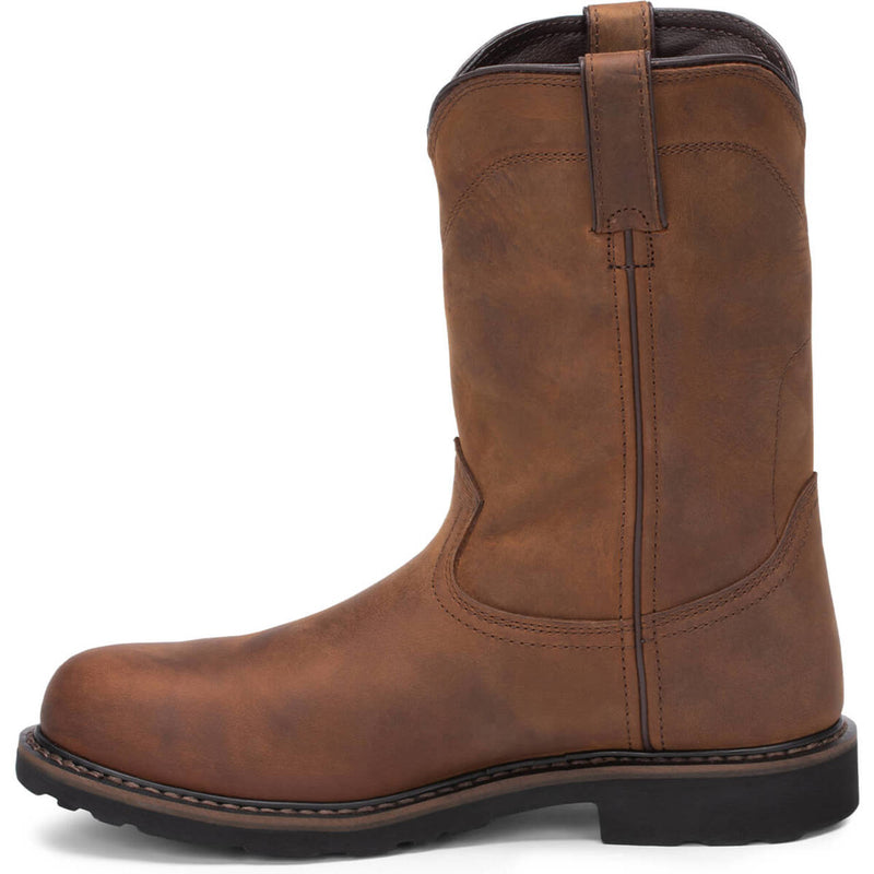 Justin Men's Drywall 10" Waterproof EH Steel Toe Boots, SE4961, Brown