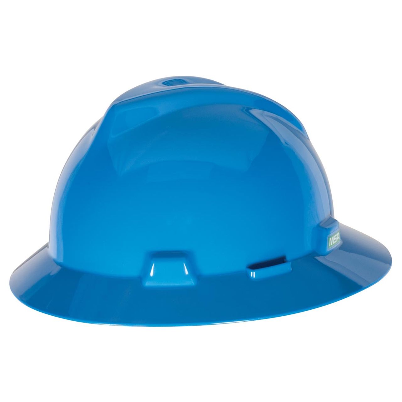 Custom MSA V-Gard Full Brim Hard Hat, Fas-Trac III Ratchet Suspension