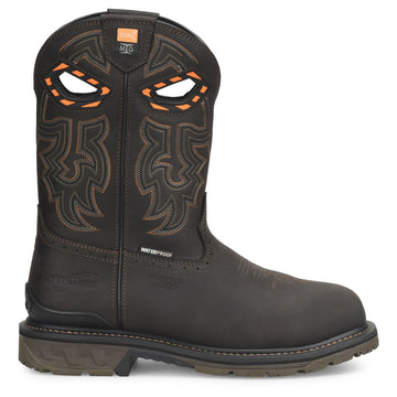 Phantom Rider Men's Bruner 11" EH Met-Guard Composite Toe Boots, PH5011, Dark Brown