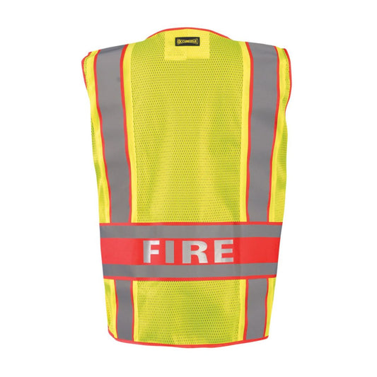 OccuNomix Type P Class 2 Hi-Vis Fire Mesh Back Public Safety Vest, LUX-DPSF-DOR