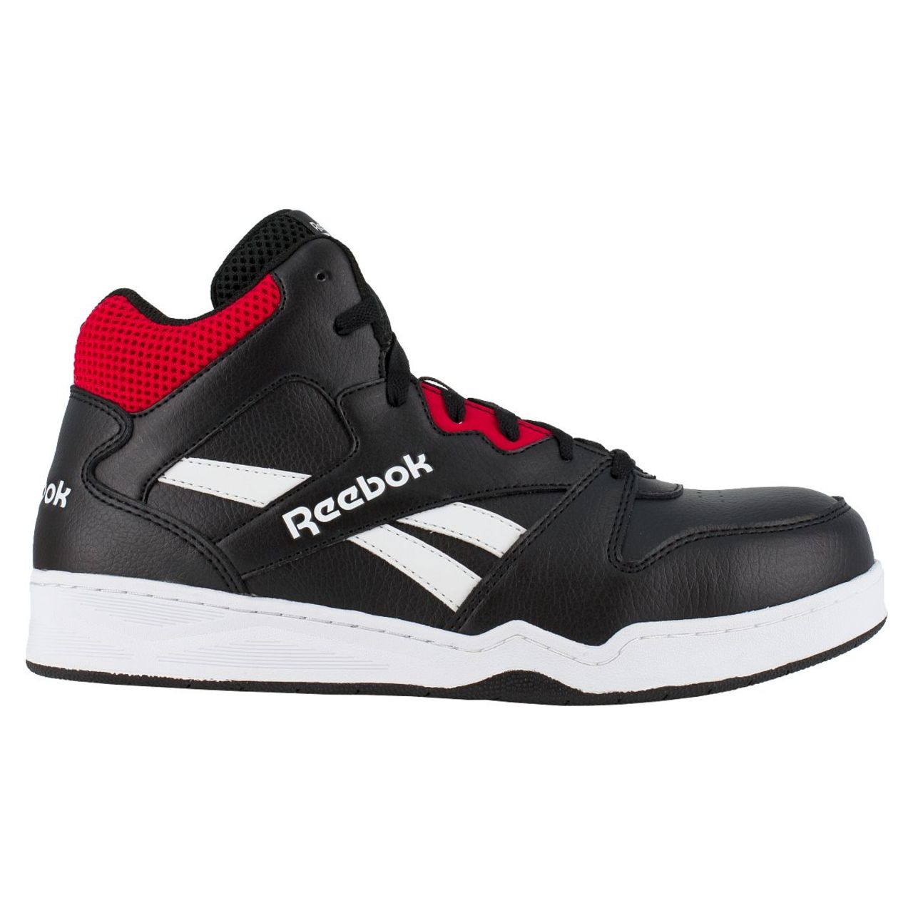 ReeReebok Men's Work EH Composite Toe Sneakers, Black/Red, RB4132