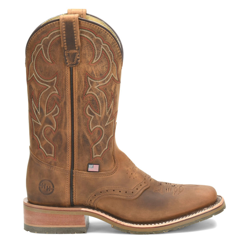 Double-H Men's Jase 11" Roper Soft Toe Boots, DH3560, Brown