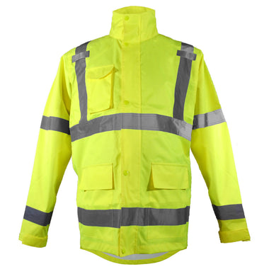 Occunomix Hi-Vis Class 3 Lightweight Breathable Rain Jacket, LUX-RSLTJ