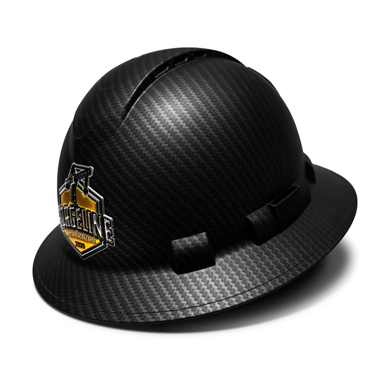 Custom 3D Pyramex Ridgeline Vented Full Brim Hard Hat 4-Point Ratchet Suspension