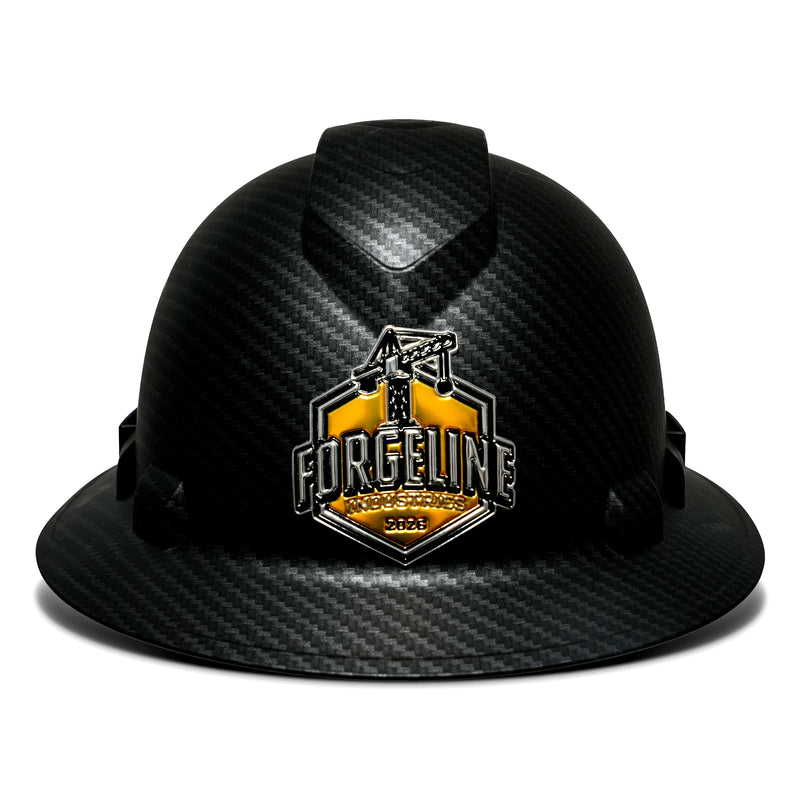 Custom 3D Pyramex Ridgeline Vented Full Brim Hard Hat 4-Point Ratchet Suspension