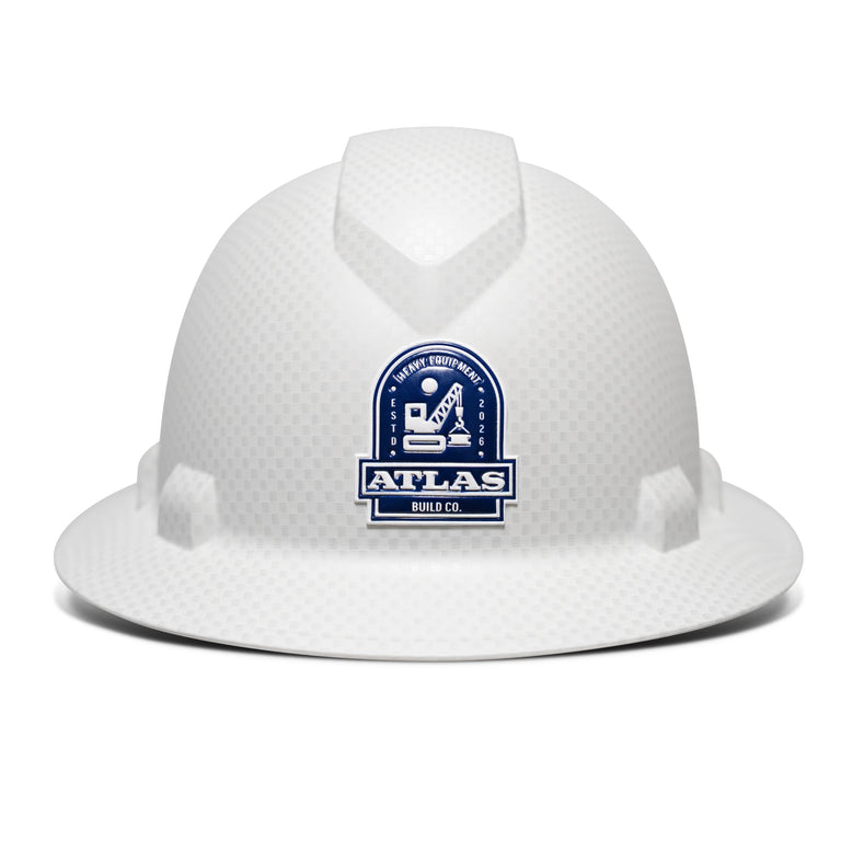 Custom 3D Pyramex Ridgeline Full Brim Hard Hat, 4-Point Ratchet Suspension