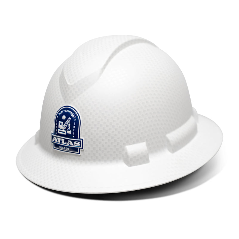 Custom 3D Pyramex Ridgeline Full Brim Hard Hat, 4-Point Ratchet Suspension