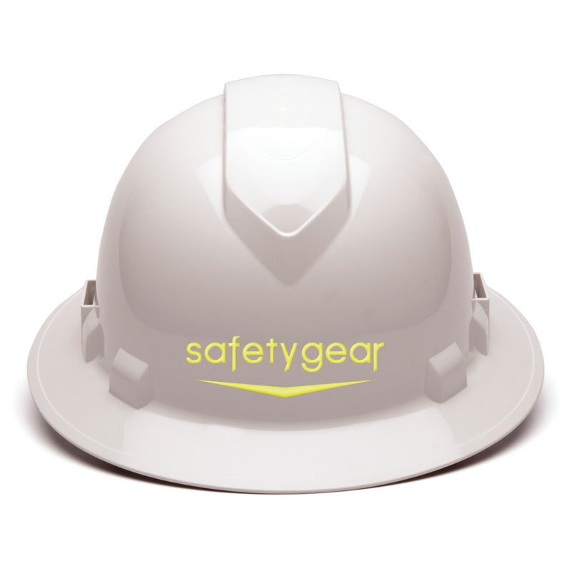 Custom 3D Pyramex Ridgeline Vented Full Brim Hard Hat 4-Point Ratchet Suspension