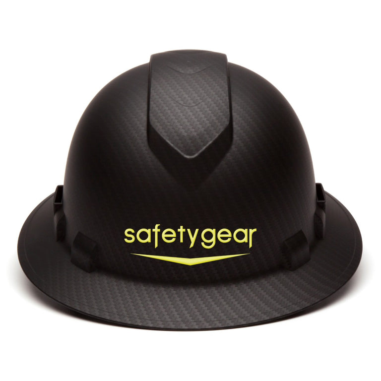 Custom 3D Pyramex Ridgeline Vented Full Brim Hard Hat 4-Point Ratchet Suspension