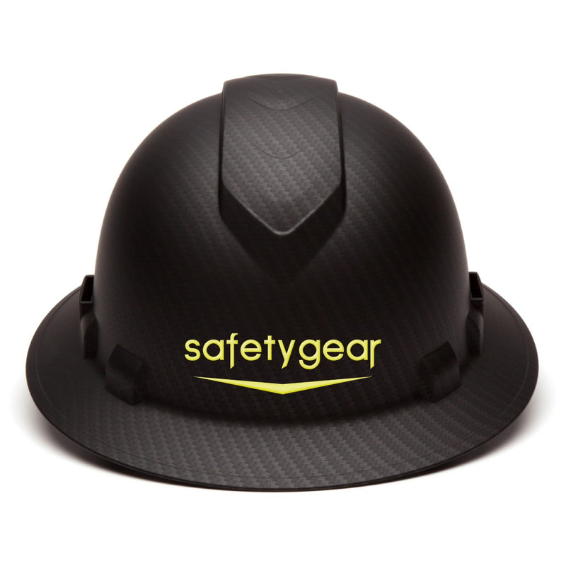 Custom 3D Pyramex Ridgeline Vented Full Brim Hard Hat 4-Point Ratchet Suspension