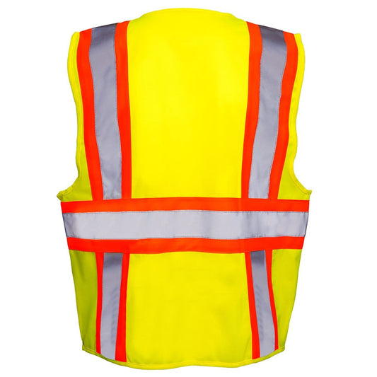 Rugged Blue Type R Class 2 Hi-Vis Two-Tone Surveyor Safety Vest