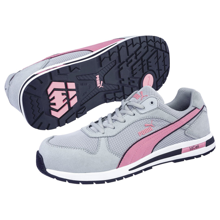 Puma Safety Women's Frontside Low EH Composite Toe, 643085, Grey/Pink
