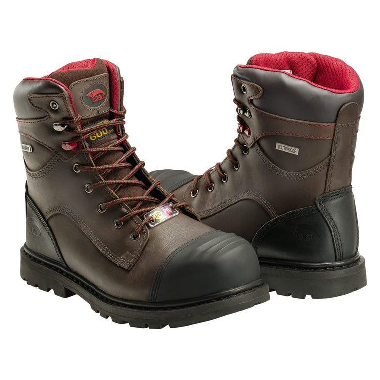 Avenger Men's Hammer Waterproof Insulated EH Carbon Toe Boots, A7573, Brown