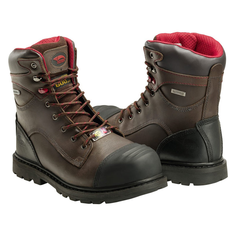 Avenger Men's Hammer Waterproof Insulated EH Carbon Toe Boots, A7573, Brown