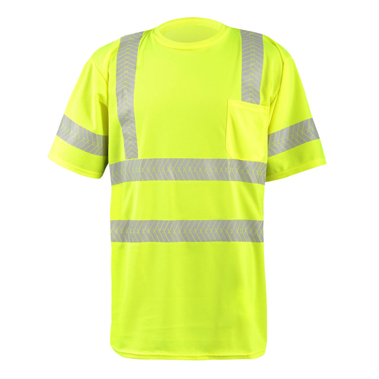OccuNomix Type R Class 3 Hi-Vis Segmented Tape Short Sleeve T-Shirt, LUX-TSSP3B