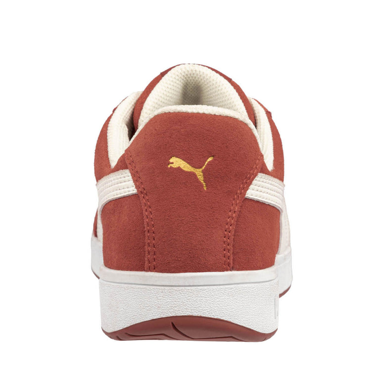 Puma Safety Women's Icon Suede Low EH Composite Toe Shoes, 640135, Red/White