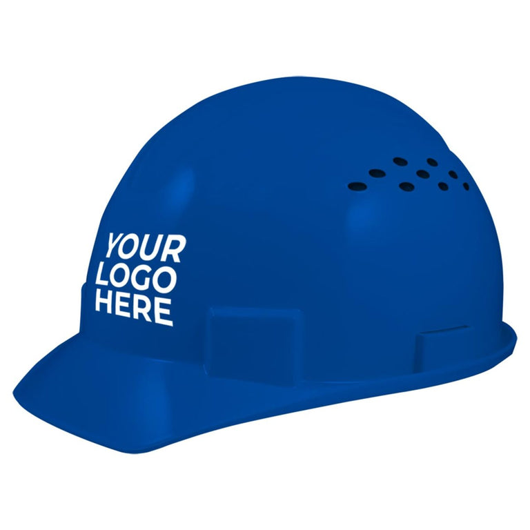 Custom General Electric Vented Cap Style Hard Hat 4-Point Ratchet Suspension, GH326