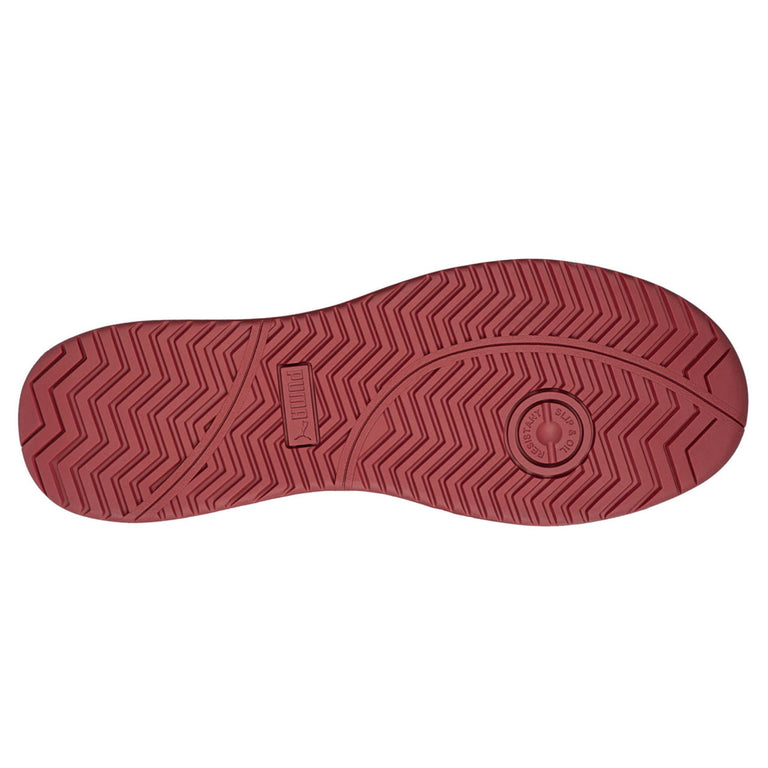 Puma Safety Women's Frontcourt Low EH Composite Toe Shoes, 640215, Black/White/Red