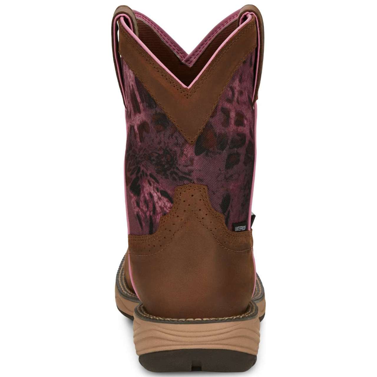 Justin Women's Stampede Rush 8" Waterproof EH Soft Toe Boots, SE4358, Brown