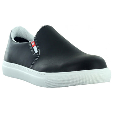 Mellow Walk Women's Jessica Slip-On SD Steel Toe Shoes, 482072, Black