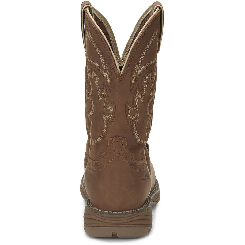 Justin Men's Rush 11" Waterproof EH Steel Toe Boots, WK4331, Tan