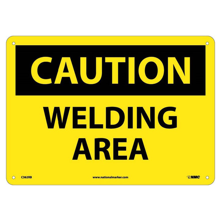 Caution Welding Area 10x14 .040 Aluminum Sign