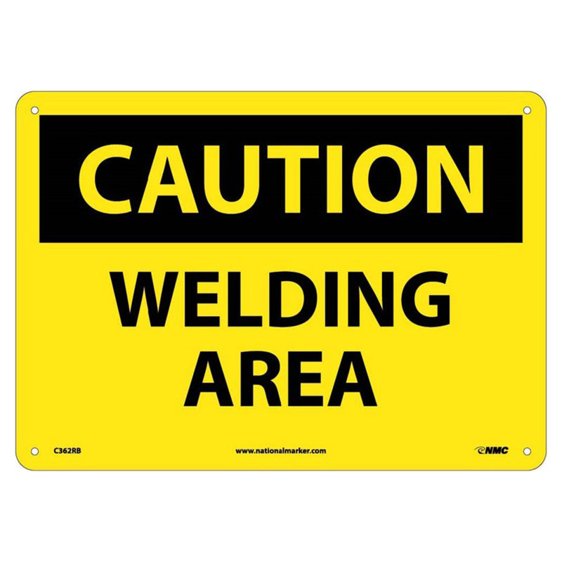 Caution Welding Area 10x14 .040 Aluminum Sign