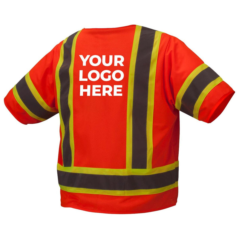 Custom Pyramex Safety RVZ34 Type R Class 3 Hi-Vis Two-Tone Mesh Back Safety Vest
