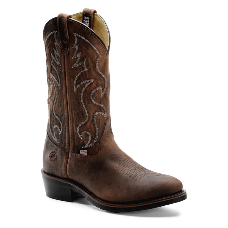 Double-H Men's Robert  12" Western Soft Toe Boots, 3282, Brown