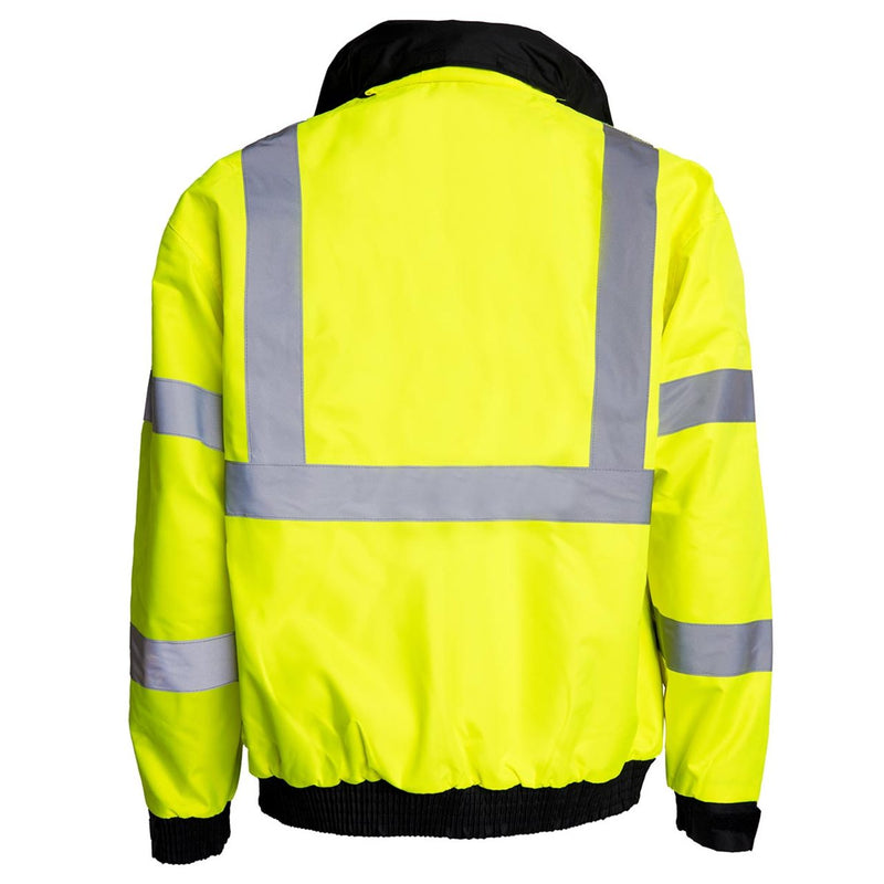 Rugged Blue Type R Class 3 High-Vis Bomber Jacket - High Vis Yellow