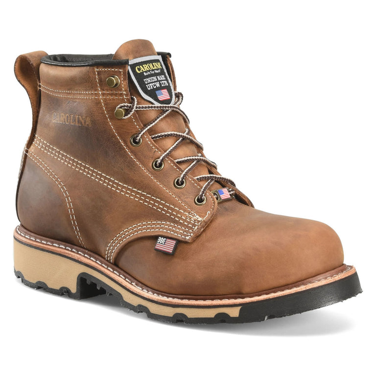 Carolina Men's Ferric USA 6" EH Steel Toe Boots, CA7829, Brown