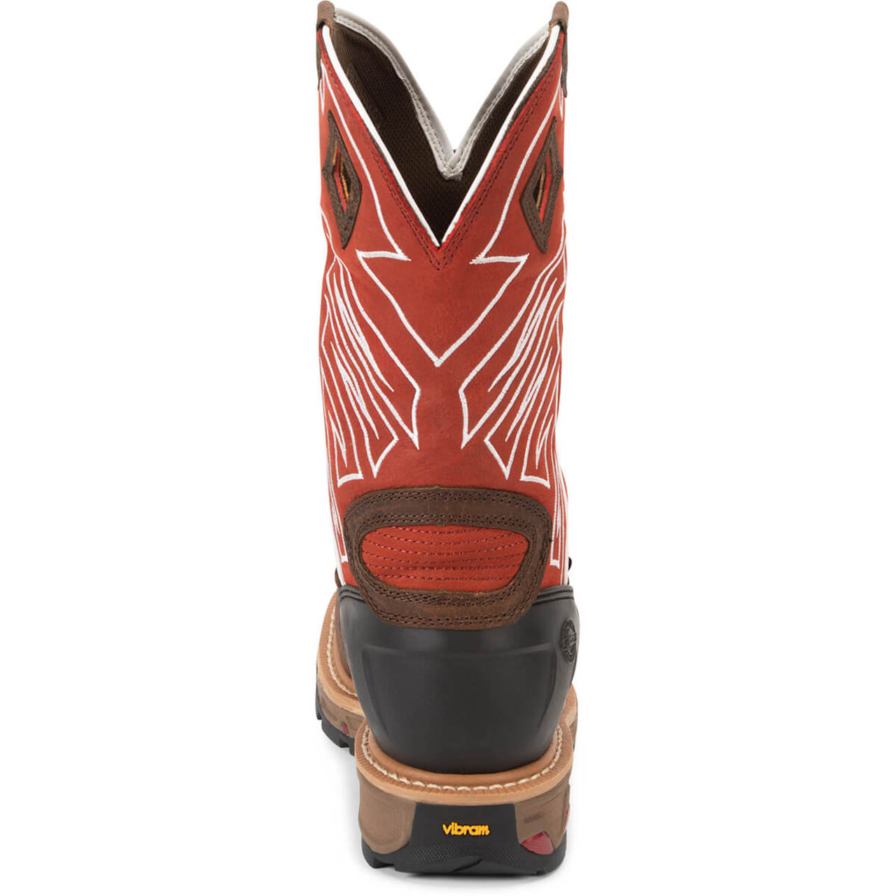 Justin Men's Roughneck 12" Waterproof EH Steel Toe Boots, WK2115, Brown