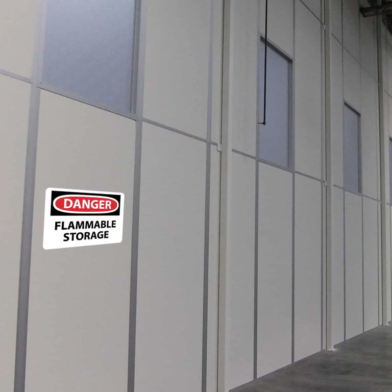 Danger Flammable Storage, 10x14 Vinyl Sign