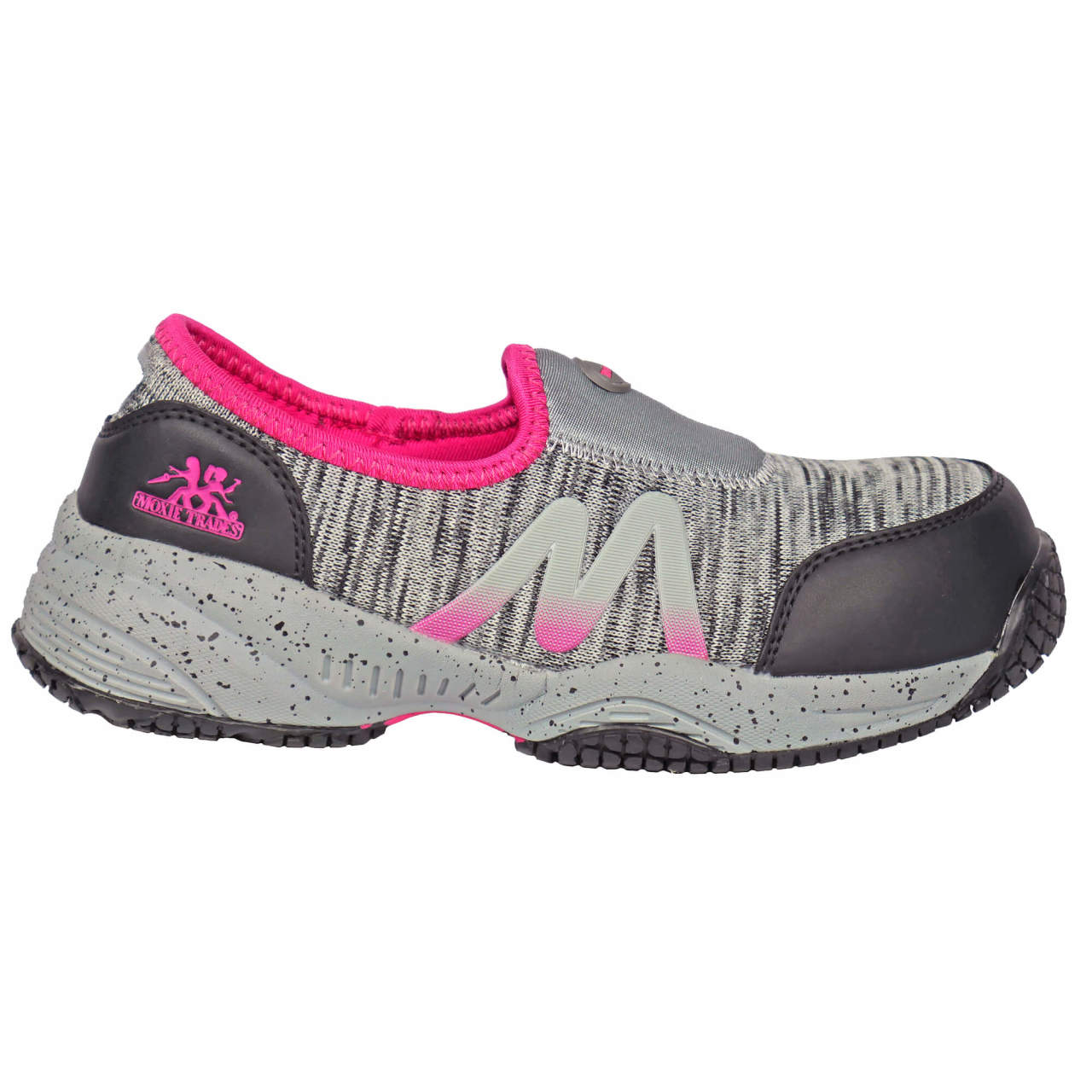 Moxie Trades Women's Zena Slip-On Composite Toe Shoes, MT50181, Gray