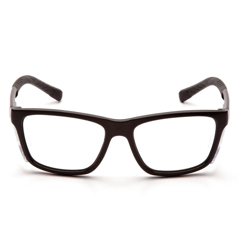 Pyramex Conaire Safety Glasses with Side Shields, Black Frame