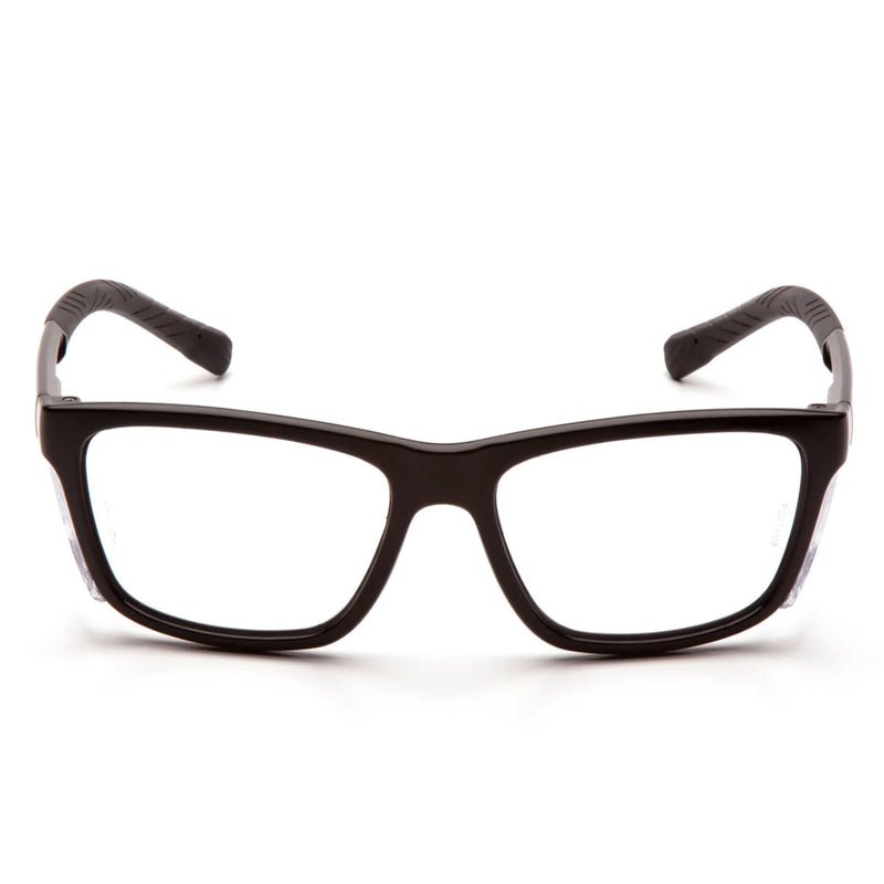 Pyramex Conaire Safety Glasses with Side Shields, Black Frame