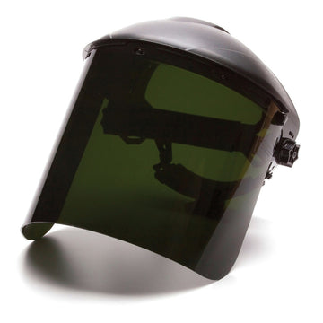 Pyramex Ridgeline Ratchet Headgear with Cylinder IR5 Polycarbonate Face Shield Combo - S1250 & HGBR