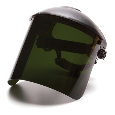 Pyramex Ridgeline Ratchet Headgear with Cylinder IR5 Polycarbonate Face Shield Combo - S1250 & HGBR