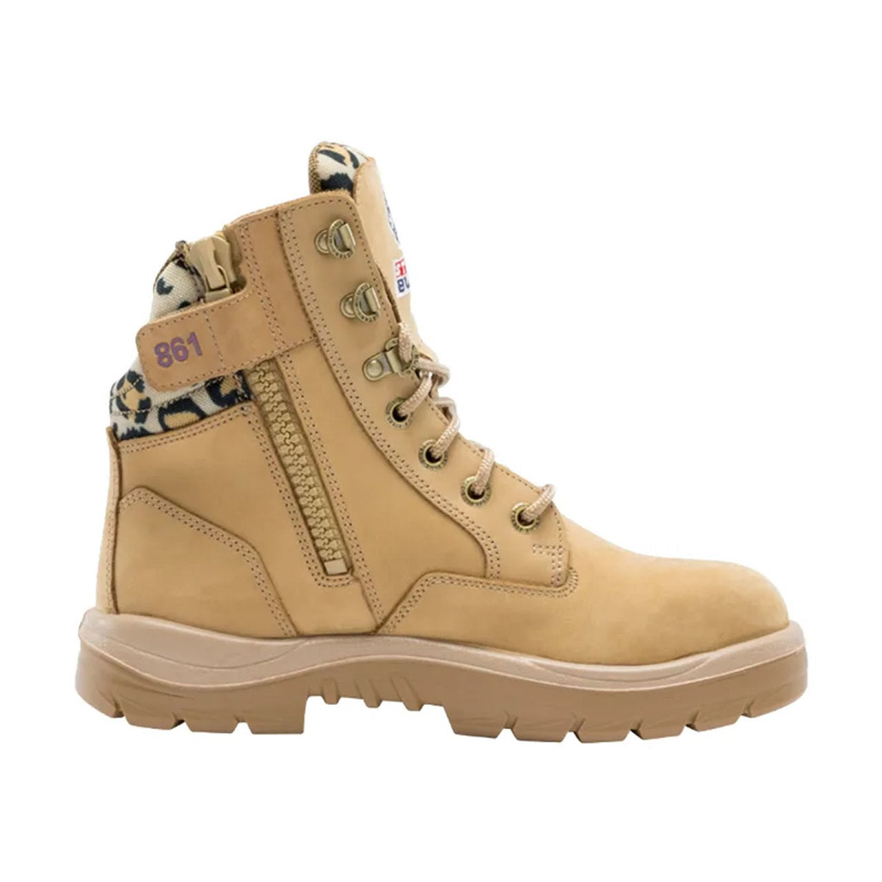 Steel Blue Ladies Jungle Print Southern Cross Zip 6" EH Steel Toe Boots, 812861W, Sand