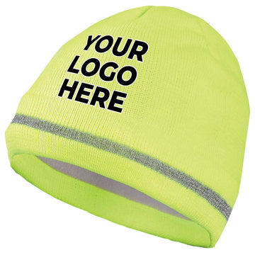 Customized OccuNomix Hi-Vis Reflective Beanie - LUX-KCR-P, 12 Pack