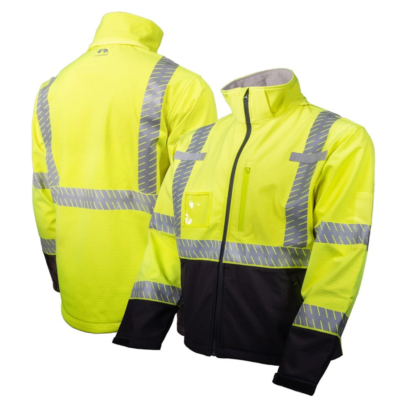 Pyramex RJ40 Type R Class 3 Hi-Vis Waterproof Fleece Lined Softshell Jacket