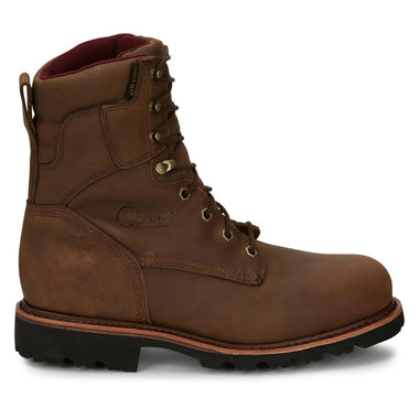 Chippewa Men's Super DNA 8" Logger Waterproof EH Insulated Steel Toe Boots, 59330, Tan