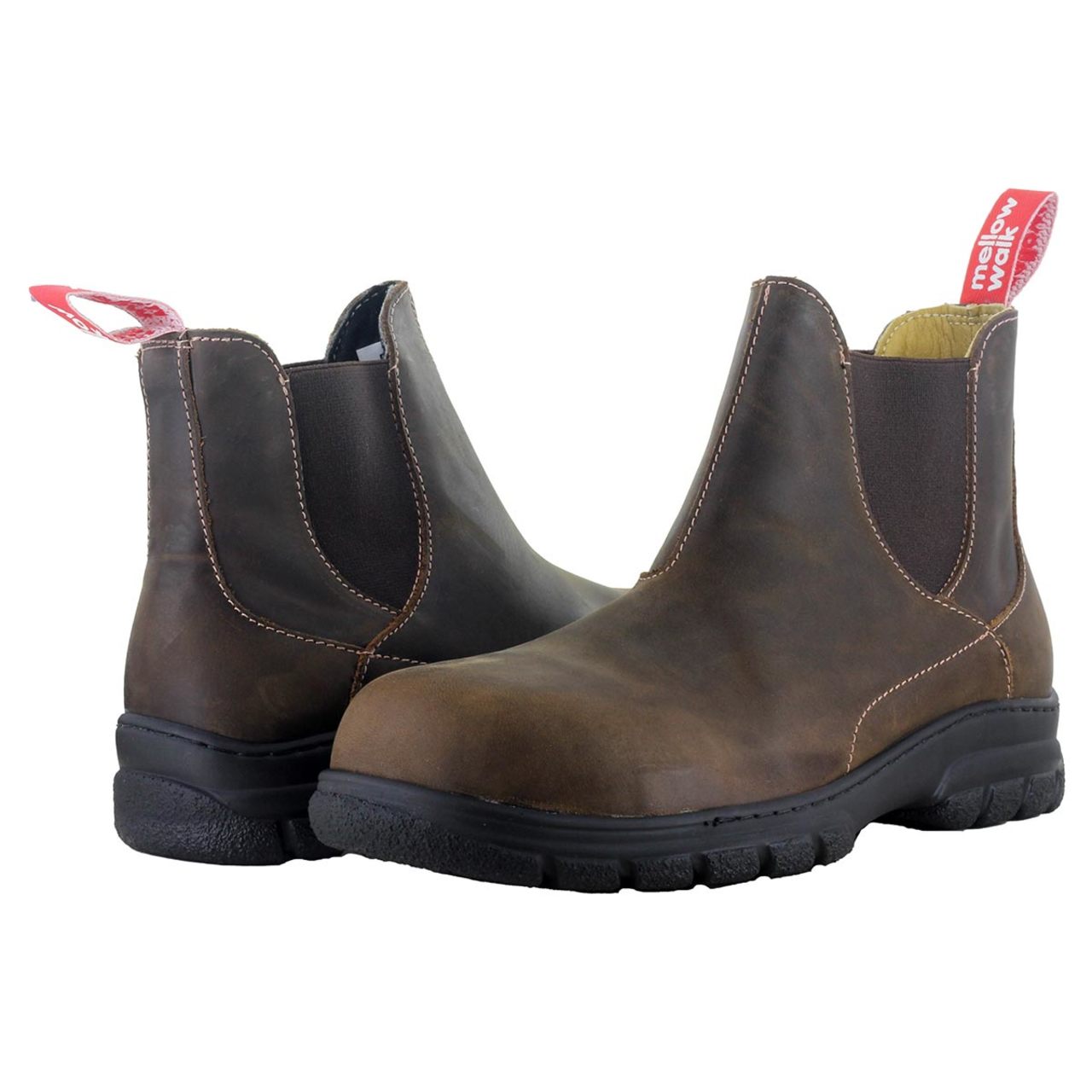 Mellow Walk Women's Maddy Slip-On EH Composite Toe Boots, 446128BRN, Brown